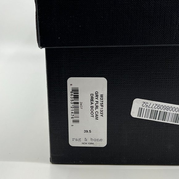 RAG & BONE Drea Floral Velvet Ankle Boot Size 39.5 US 9.5 Box/Dust Cover Italy - Picture 11 of 11